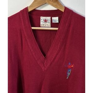 Mens VTG Cotton Traders Golf Sweater Pullover Sz Large Hong Kong EC